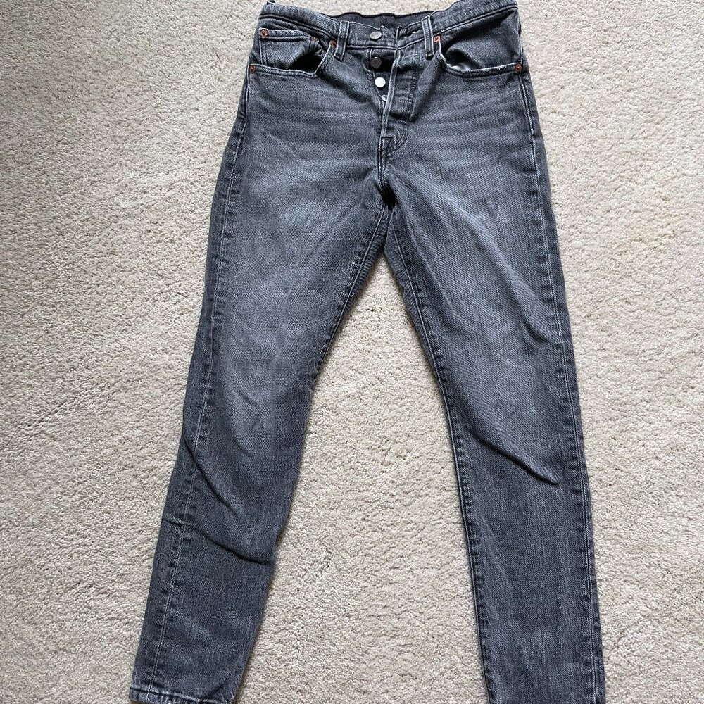 Levi's 501 Grey Wash Skinnys S 26 Length 28